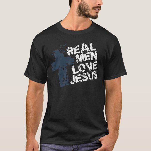 Camiseta Homens Reais adoram Jesus (Frente)