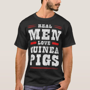 Camiseta Homens Reais Adoram Suínos Engraçados Proprietá