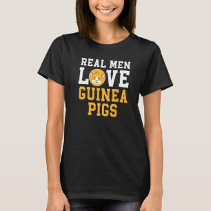 Camiseta Homens Reais Adoram Suínos Rodent Pet Cavy Animal 