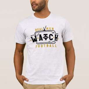 Camiseta Homens Reais Assistem Futebol   Afirmação Engra