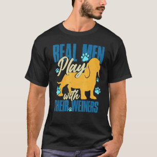 Camiseta Homens Reais Brincam Com Seus Cachorros Legal