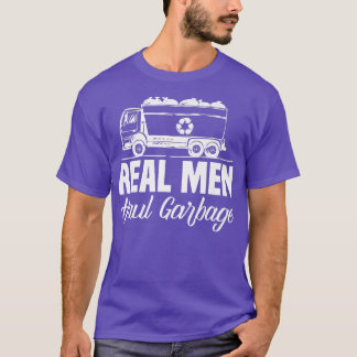Camiseta Homens Reais Caminhões De Lixo Lixeira Lavam Lixo