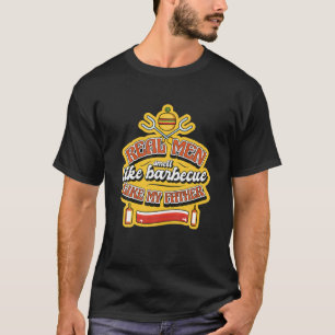 Camiseta Homens Reais Cheiram A Barbecue Engraçado Pitmaste