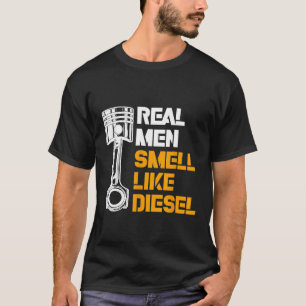 Camiseta Homens Reais Cheiram A Mecânica Diesel Im Um Mecân