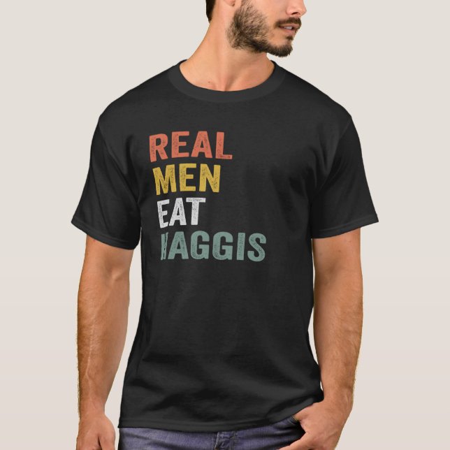 Camiseta Homens Reais Comem Haggis (Frente)