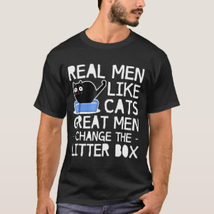 Camiseta Homens Reais Como Gatos Excelentes Homens Gatos Mu