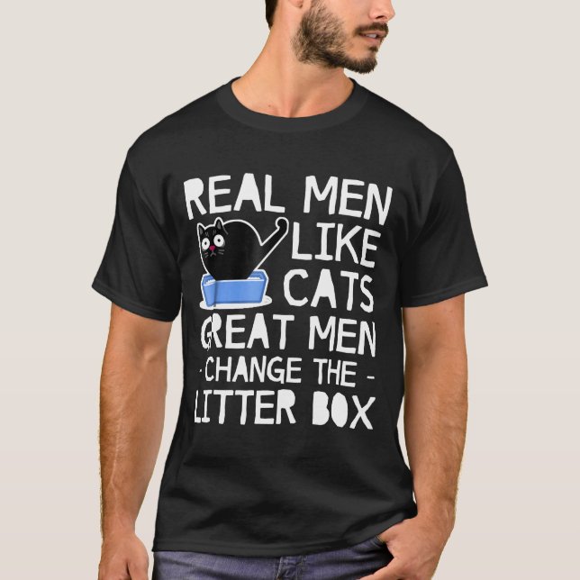 Camiseta Homens Reais Como Gatos Excelentes Homens Gatos Mu (Frente)