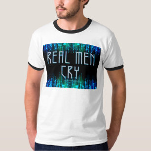 Camiseta Homens reais de SlipperyJoe choram lágrimas de aqu