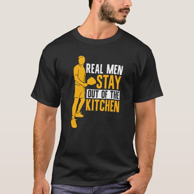 Camiseta Homens Reais Do Jogador De Pickleball Mens Ficam F (Frente)