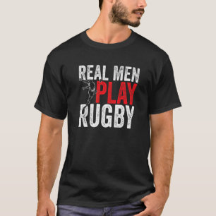 Camiseta Homens Reais do Rugbys Desportivos Mens Jogam Rugb