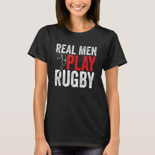 Camiseta Homens Reais do Rugbys Desportivos Mens Jogam Rugb