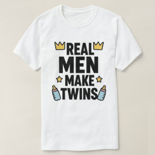 Camiseta Homens Reais Fazem Gêmeos
