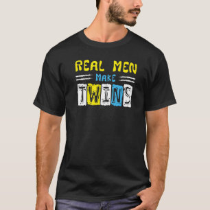 Camiseta Homens Reais Fazem Gêmeos As Mulheres Geminam