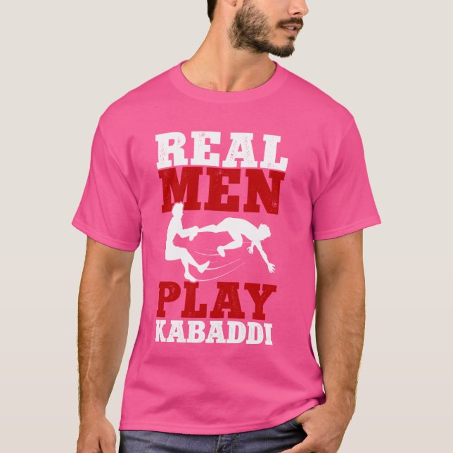 Camiseta Homens Reais Jogam Kabaddie Equipe de Contato Espo (Frente)
