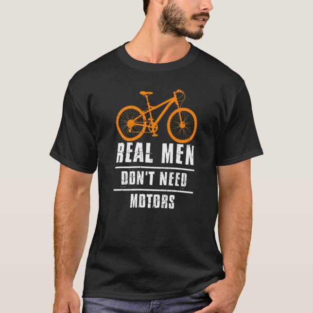 Camiseta Homens reais não precisam de motocicletas (Frente)