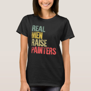 Camiseta Homens Reais Orgulhosos Do Pai Levantam Pintores