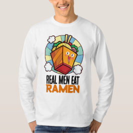Camiseta Homens Reais Personalizáveis Comem Ramen