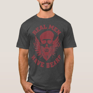 Camiseta Homens reais têm barba design para barba