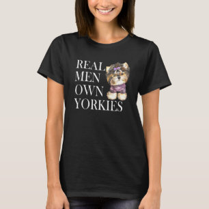 Camiseta Homens reais - Yorkshire Terrier Dog Pai Hus