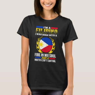 Camiseta Homens Residentes Filipinos Orgulhosos Pinoy Pinay