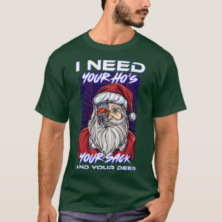 Camiseta Homens Retro Feios de Natal Mulheres Feliz Natal