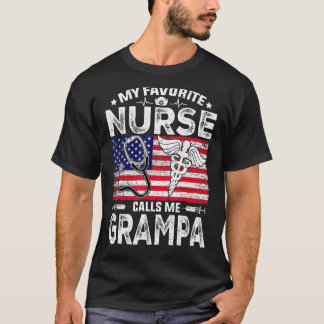 Camiseta Homens Retro Homens Minha Enfermeira Favorita Me C