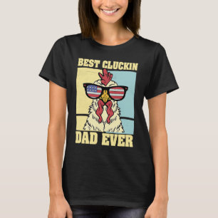 Camiseta Homens Retro Melhor Pai Cluckin Sempre Pai de Gali