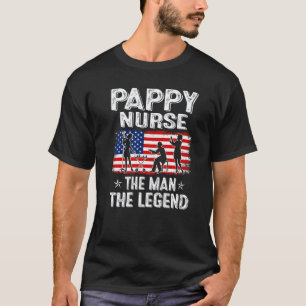 Camiseta Homens Retro Nós Bandeira Dia dos Pais Pappy Enfer