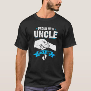 Camiseta Homens Retro Orgulhosos Tio Novo É Um Menino Gêner