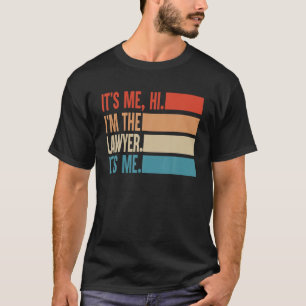 Camiseta Homens Retro Sou eu Oi Sou o advogado Sou eu