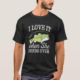 Camiseta Homens Robalo Boca Grande Eu Amo Quando Ela Se Inc