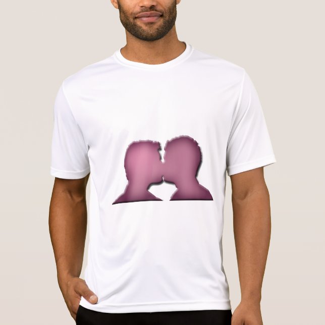 Camiseta Homens Rosa Beijam (Frente)