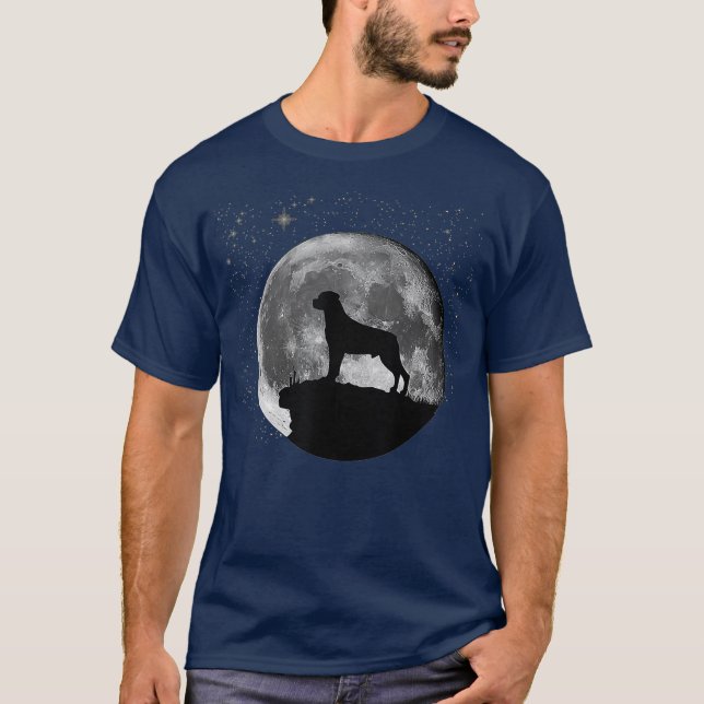 Camiseta Homens Rottweiler Mulheres Crianças Presente (Frente)