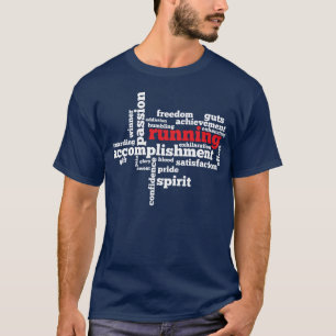 Camiseta Homens Running da nuvem 2 da palavra escuros