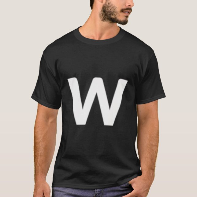 Camiseta Homens: Simples E Simples Letras Al (Frente)