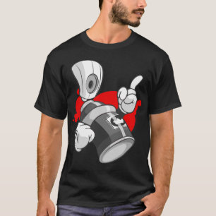 Camiseta Homens Streetwear: Caráter da lata de pulverizado