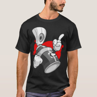 Camiseta Homens Streetwear: Caráter da lata de pulverizador