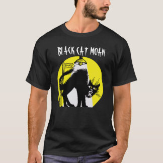 Camiseta Homens T do gemido do gato preto