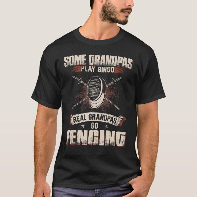 Camiseta Homens Tocam Bingo Real Vovô Vai Fen (Frente)