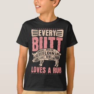 Camiseta Homens todo o traseiro ama um desempenho rub churr