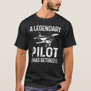 Camiseta Homens Um Piloto Lendário Se Aposentou Pai Piloto 