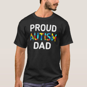Camiseta Homens Unicos Orgulhoso Autismo Pai Pecas de Puzzl