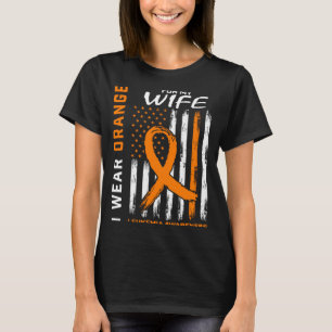 Camiseta Homens Usam Laranja Para Conscientização da Leucem