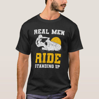 Camiseta Homens Verdadeiros Andam De Pé No Jato