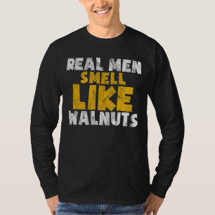 Camiseta Homens Verdadeiros Cheiram A Nozes Vegan Cute Waln
