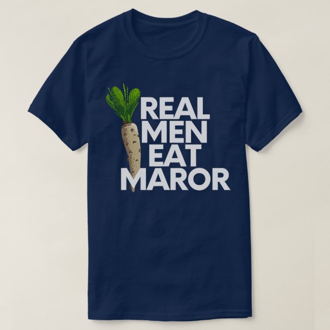 Camiseta Homens Verdadeiros Comem Pessach Maror Engraçado D (Frente do Design)