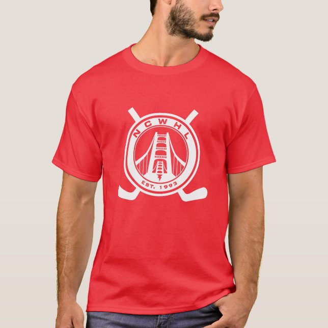 Camiseta Homens vermelhos do t-shirt da divisão (Frente)