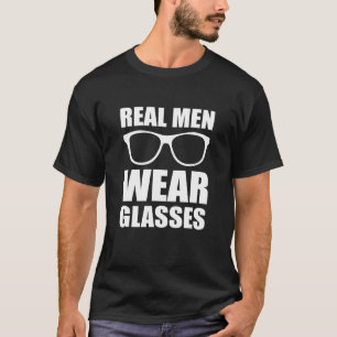 Camiseta Homens Vestem Óculos Cavalheiros