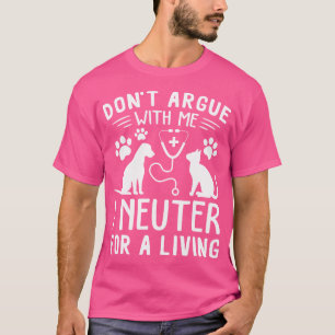 Camiseta Homens Veterinários Engraçados Mulheres Assistente