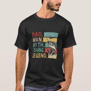 Camiseta Homens Vintage Bass Fish Pai Man Mylend Fishe